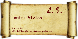 Lositz Vivien névjegykártya